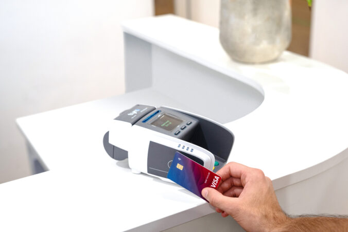 card payment at medical centre reception